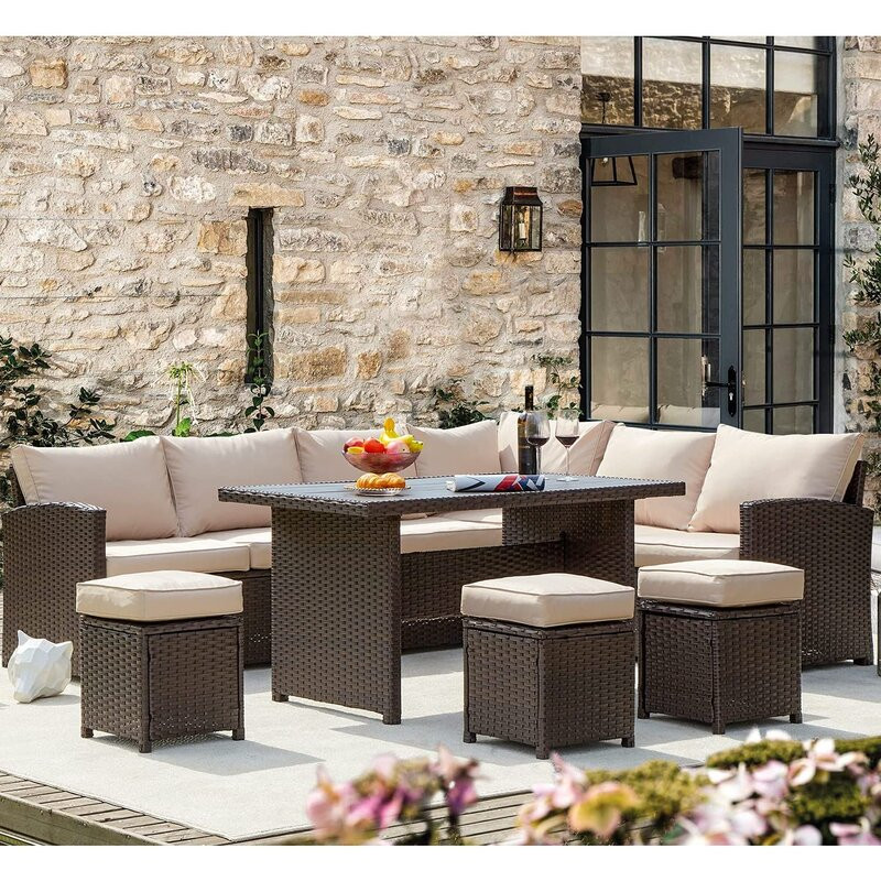 9 - Person Outdoor Seating Group with Cushions