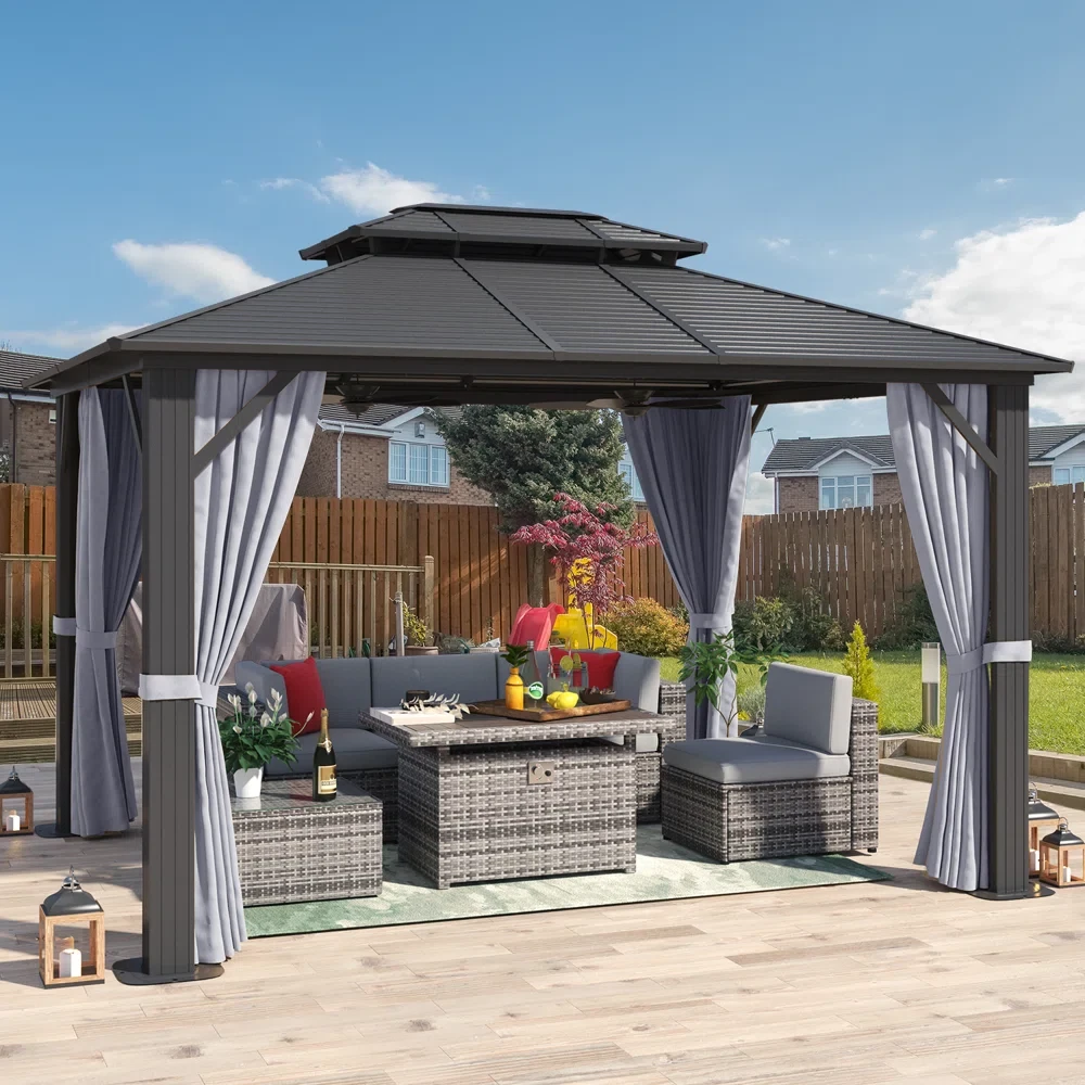 12 Ft. W x 10 Ft. D Aluminum Patio Gazebo