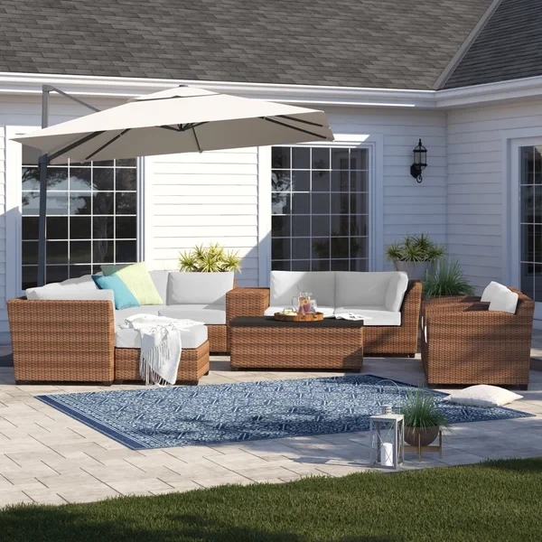 Ambroselli 8 - Person Outdoor Seating Group with Cushions