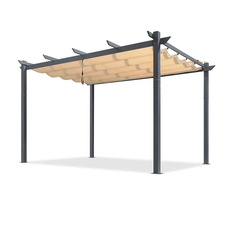 13 Ft. W X 10 Ft. D Aluminum Pergola with Canopy