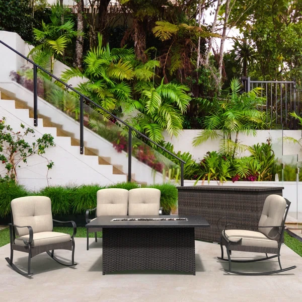 Amairany 4 - Person Outdoor Seating Group with Cushions