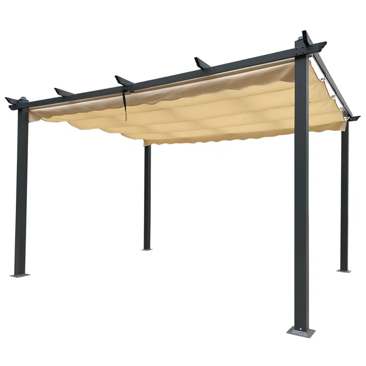 13 Ft. W x 10 Ft. D Aluminum Pergola with Canopy