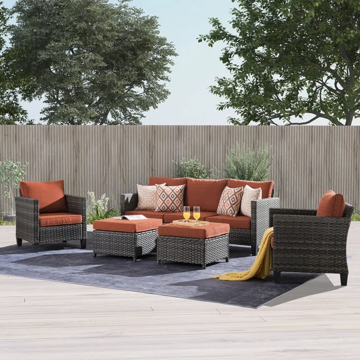 Allcot 5 - Person Outdoor Seating Group with Cushions