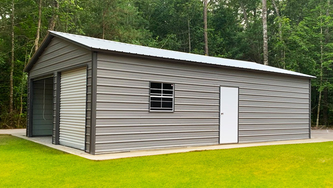 Metal Garage 22'x31' Two Car Garage