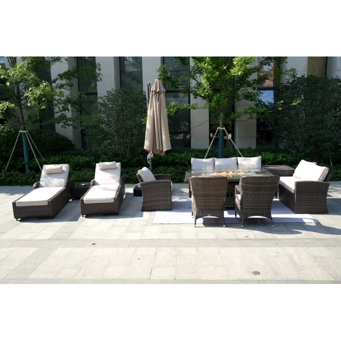 Algird 10 - Person Outdoor Seating Group with Cushions