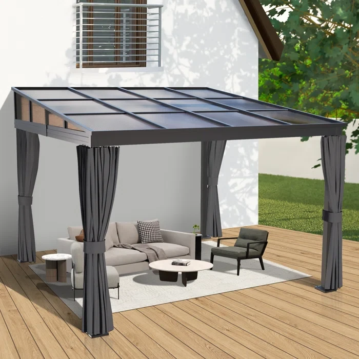 Aluminum Patio Gazebo 12.95 Ft. W x 9.67 Ft. D