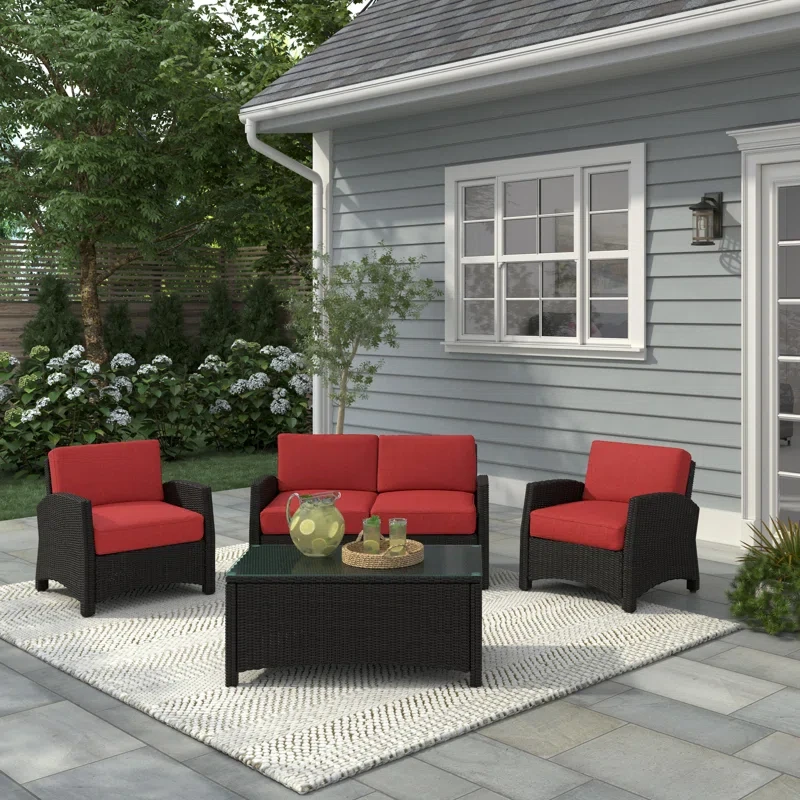 Ambria 4 - Person Outdoor Seating Group with Cushions