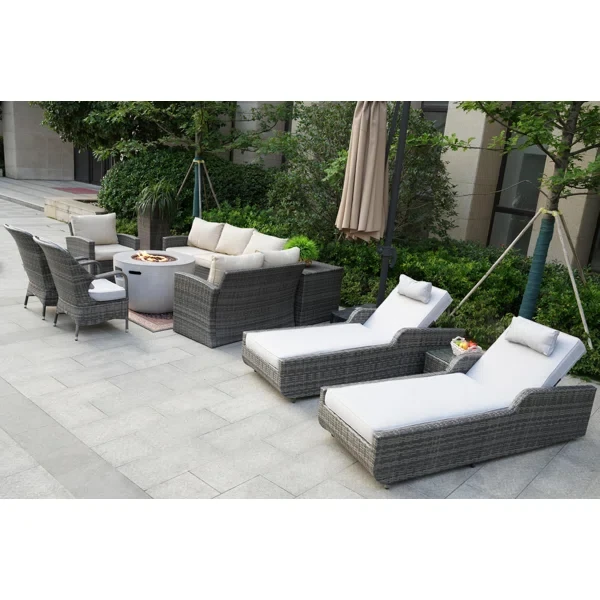 Algird 10 - Person Outdoor Seating Group with Cushions