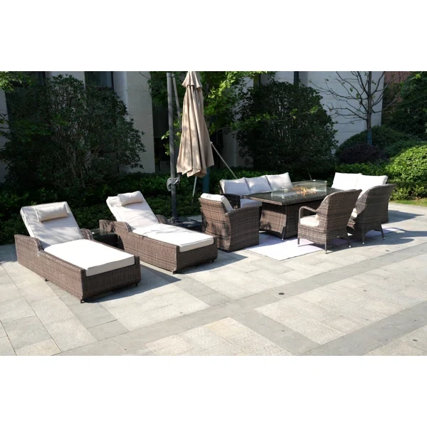 Algird 10 - Person Outdoor Seating Group with Cushions