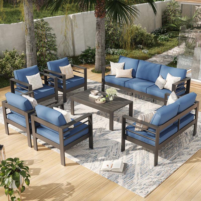 Tatisha 9 - Person Outdoor Seating Group with Cushions