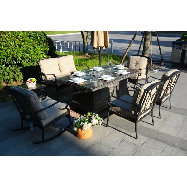 Amairany 6 - Person Outdoor Seating Group with Cushions