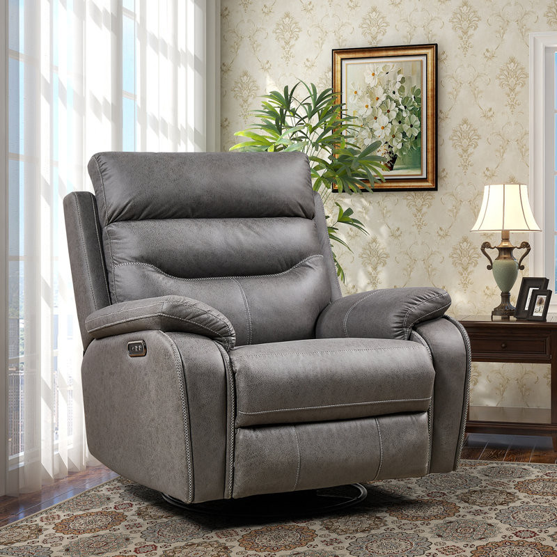 Jataun Upholstered Power Reclining Home Theater Seat