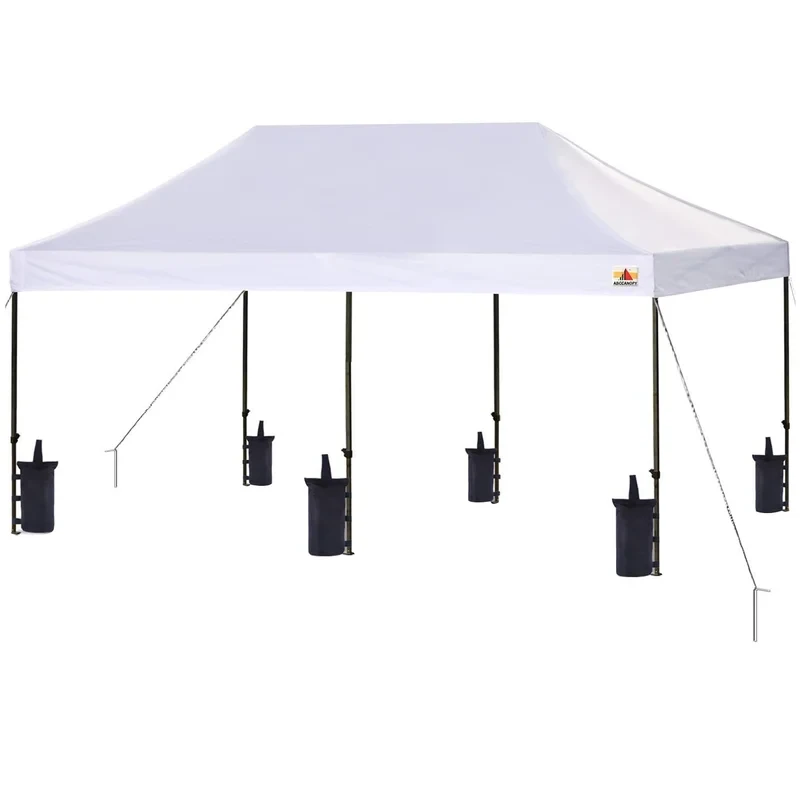 20 Ft. W x 10 Ft. D Steel Pop-Up Canopy