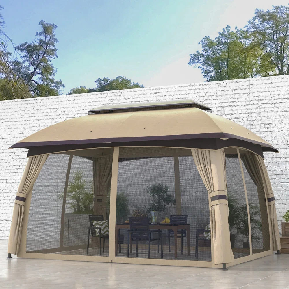 13 Ft. W x 10 Ft. D Steel Patio Gazebo