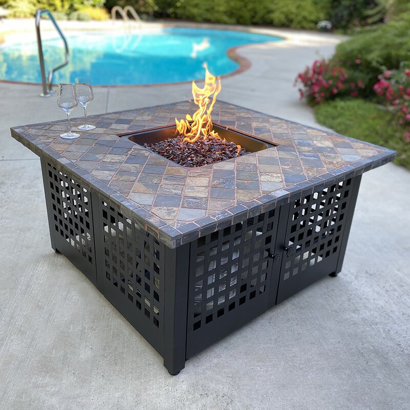 Elizabeth by Endless Summer, Square LP Gas Fire Pit