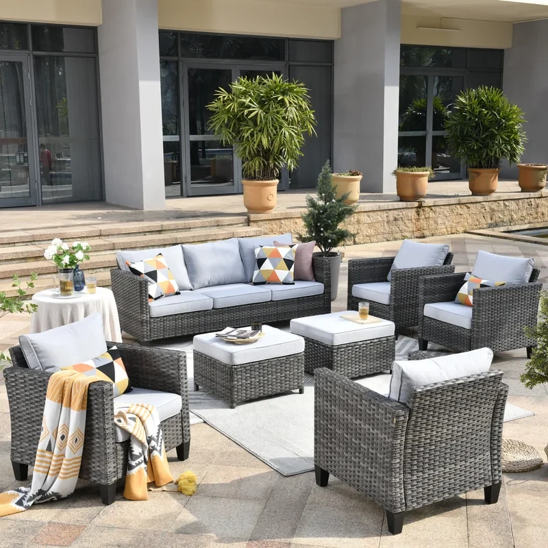 Kaniha 7 - Person Outdoor Seating Group with Cushions