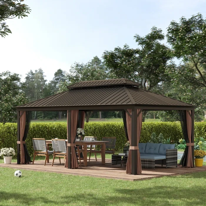 19.7' X 12' Aluminum Patio Gazebo