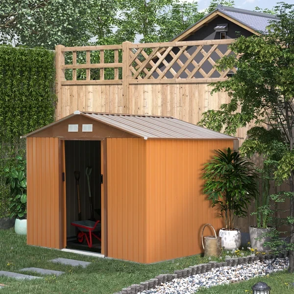 9 ft. W x 6 ft. D Metal Storage Shed