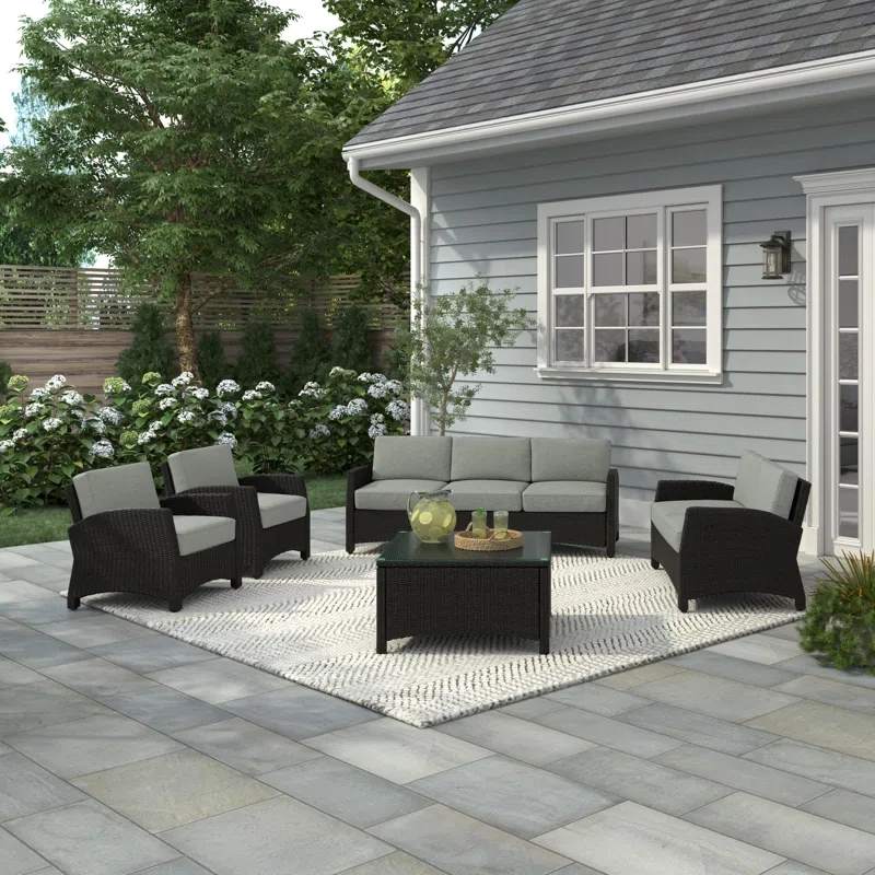 Ambria 7 - Person Outdoor Seating Group with Cushions