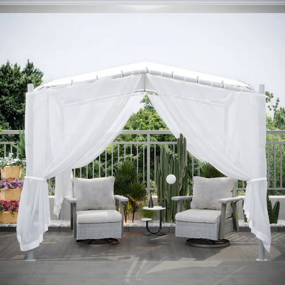 11.5 Ft. W x 11.5 Ft. D Steel Pergola with Canopy