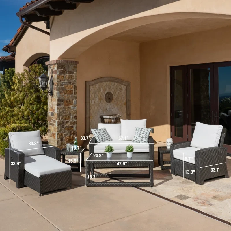 Bessi 4 - Person Outdoor Seating Group with Cushions