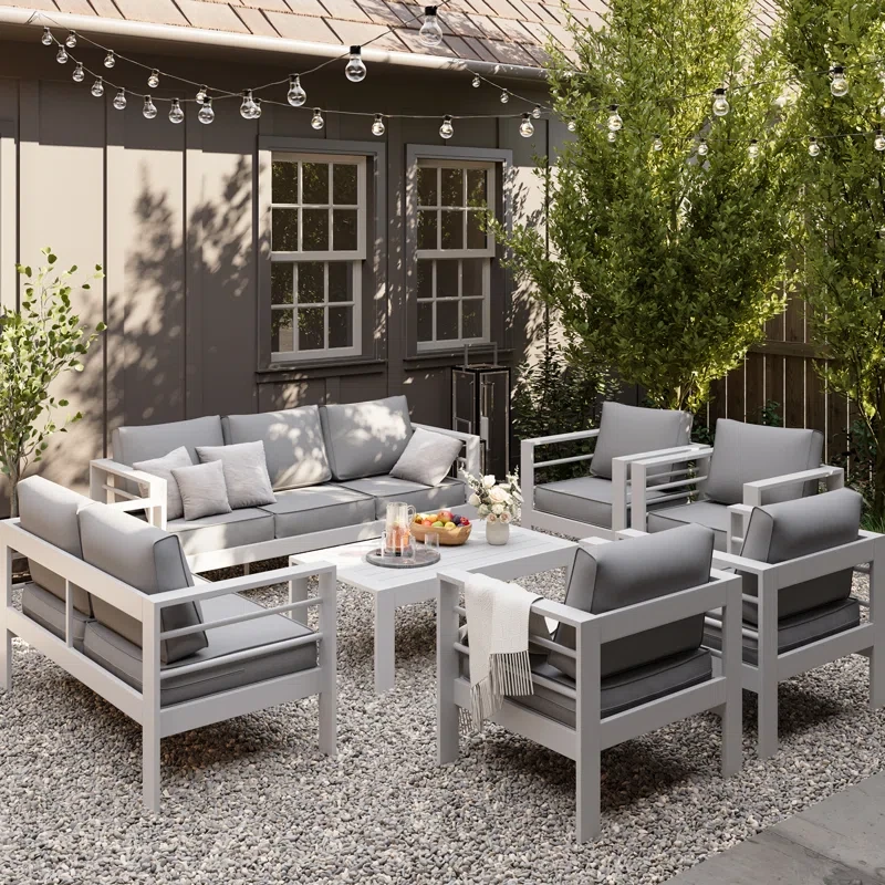 9 - Person Complete Patio Set With Cushions