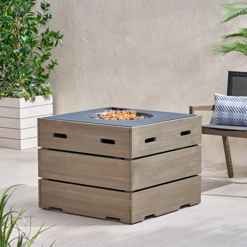 Carlann Concrete Propane Fire Pit Table