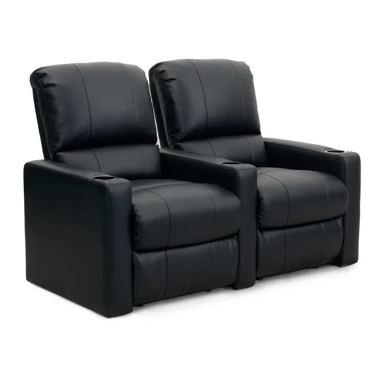 Charger XS300 Leather Home Theater Seating with Cup Holder