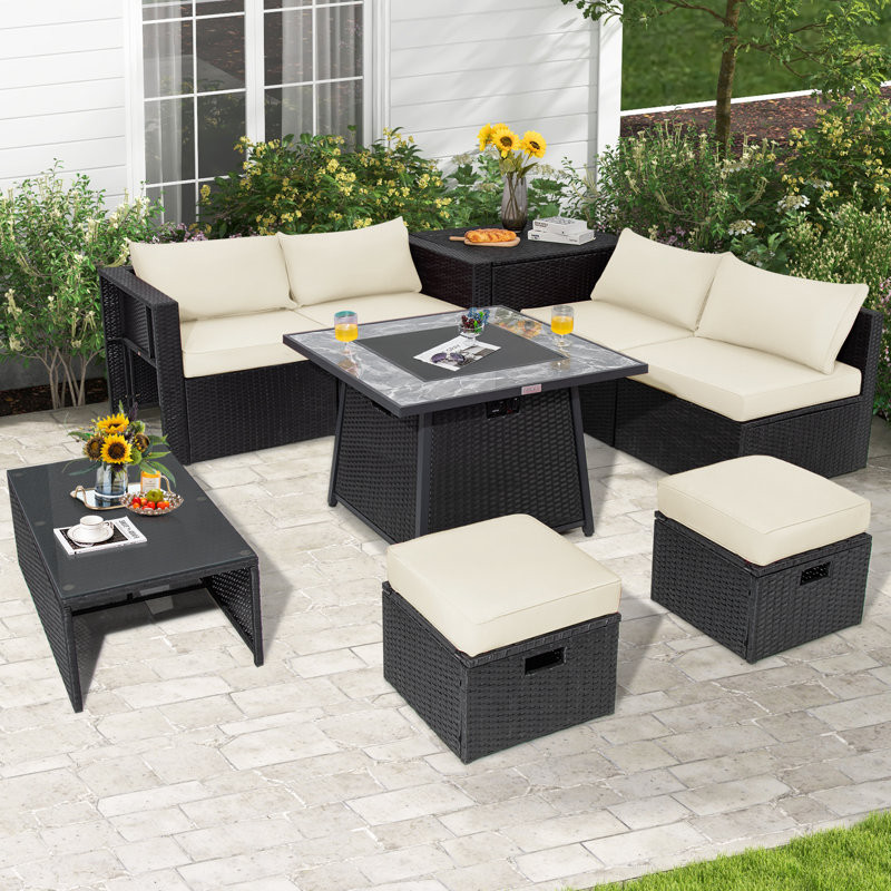 Saabir 6 - Person Outdoor Seating Group with Cushions