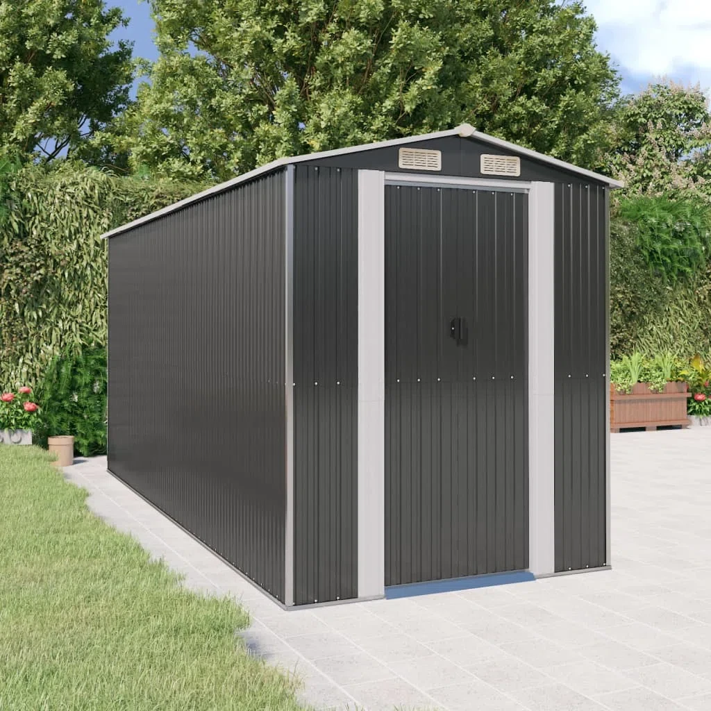 75.6" L x 173.2" W x 87.8" D Metal Storage Shed