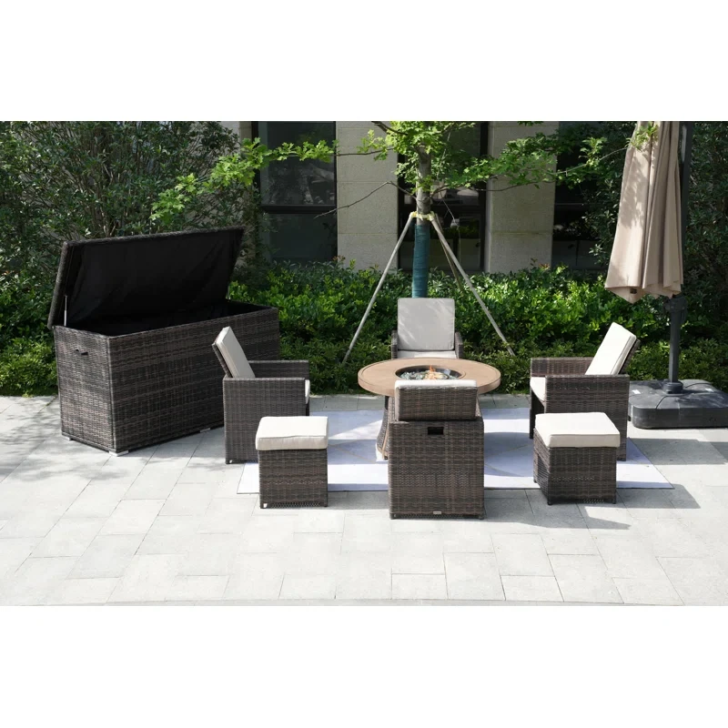 Areefa 6 - Person Outdoor Seating Group with Cushions