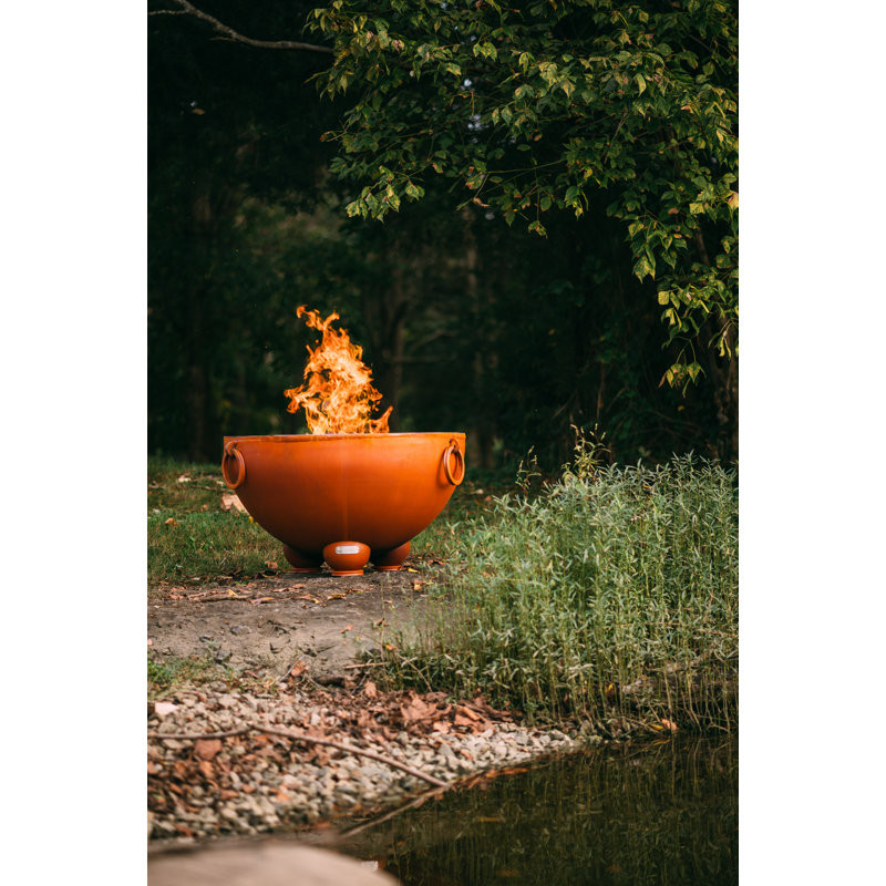 Nepal Fire Pit with Ignition Match Lit