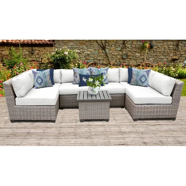 Amjad 7 - Person Outdoor Seating Group with Cushions