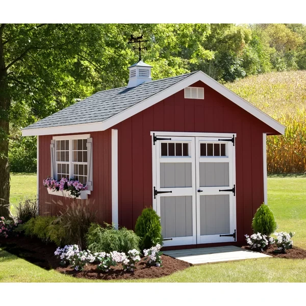 Homestead 10 ft. W x 12 ft. D Wood Storage Shed