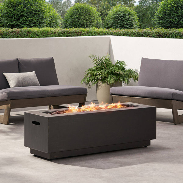 Thanisha 15'' H x 15'' W Propane Outdoor Fire Pit Table