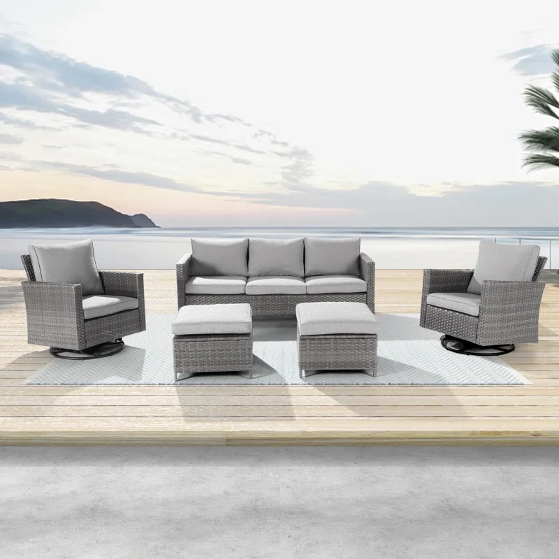 Harloe 5 - Person Outdoor Seating Group with Cushions