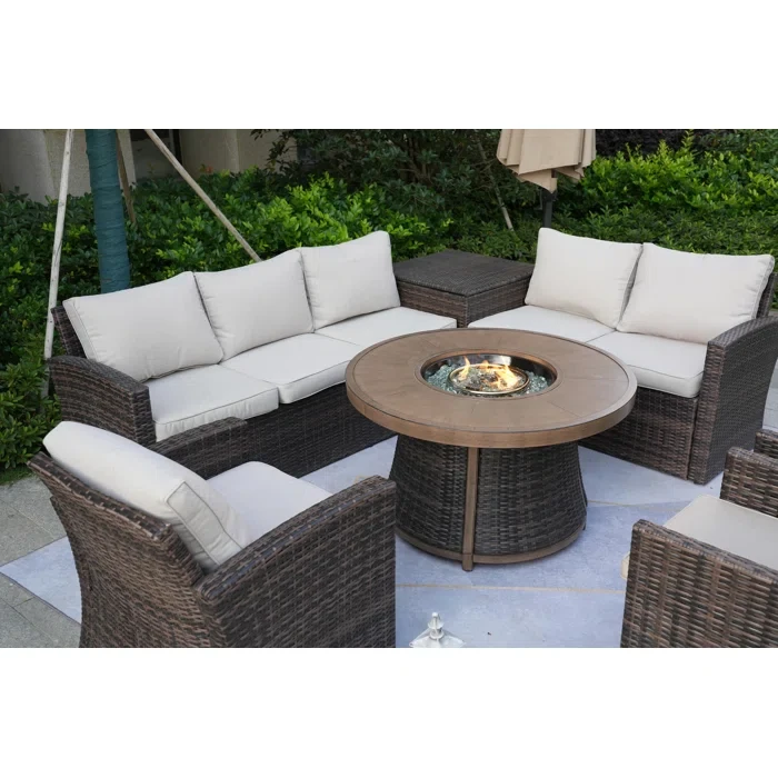 Areefa 8 - Person Outdoor Seating Group with Cushions