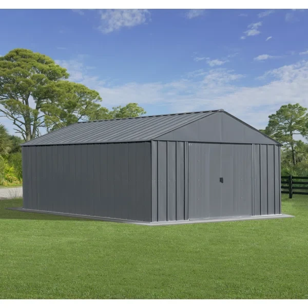 12 ft. W x 17 ft. D Galvanized Steel Storage Shed