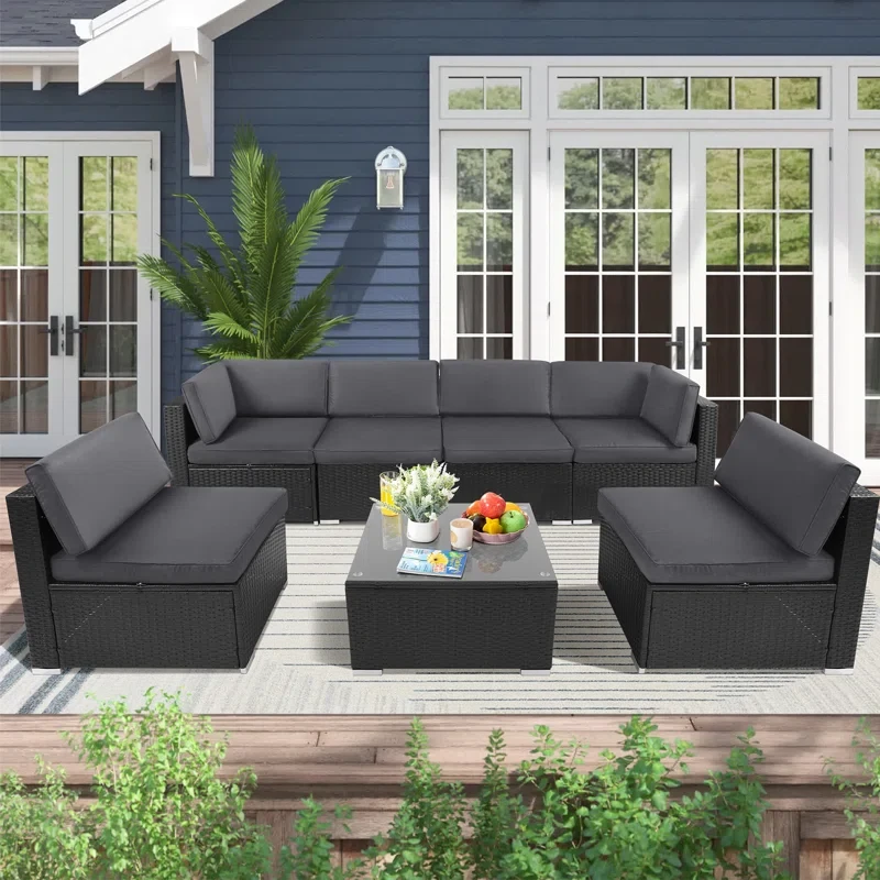 6 - Person Outdoor Seating Group with Cushions