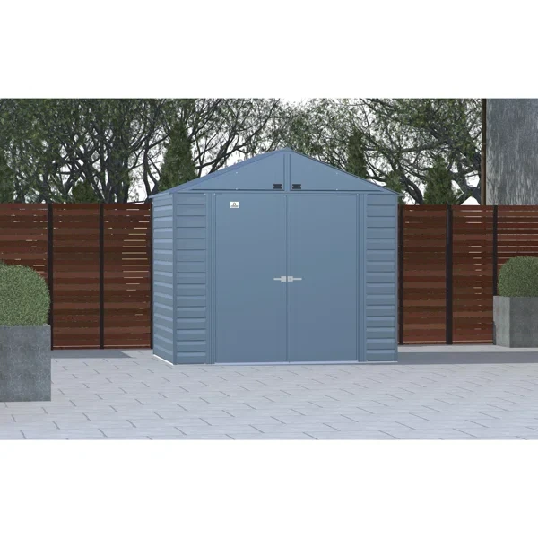 8 ft. W x 6 ft. D Galvanized Steel Storage Shed