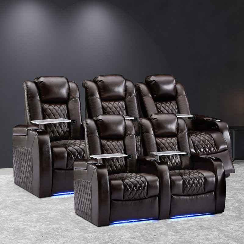 Home Theater Seating Movie Theater Seating Recliner Sofa Set of 5