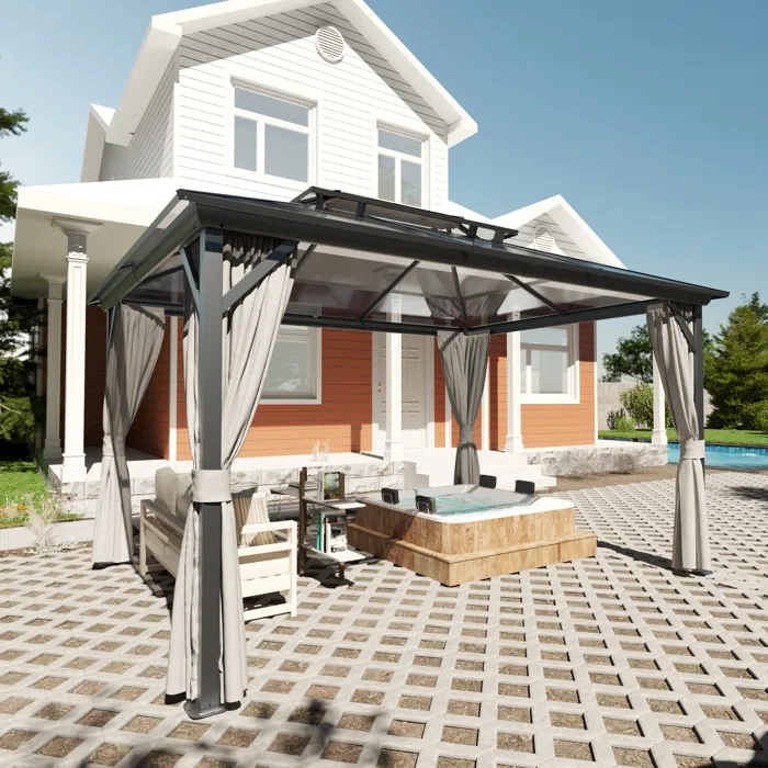 13 Ft. W x 10 Ft. D Aluminum Patio Gazebo