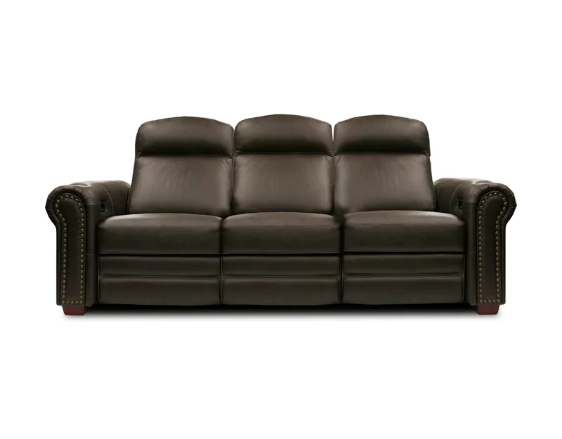 Signature Series Leather Home Theater Seating with Cup Holder Type: Motorized