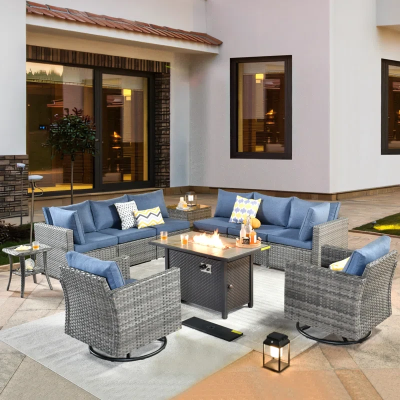 Aliva 8 - Person Outdoor Seating Group with Cushions