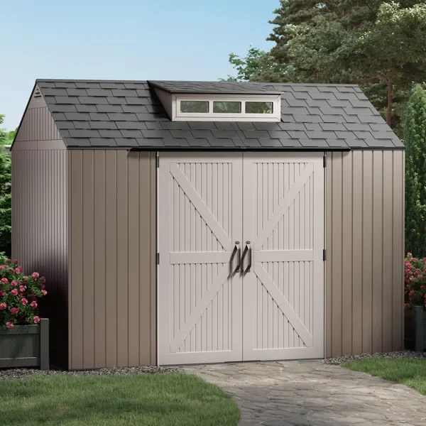 21.69" H x 87.75" W x 45.50" D Rubbermaid Easy Install Shed