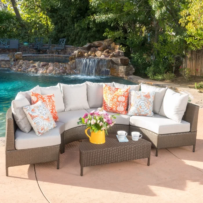 Afrahim 4 - Person Outdoor Seating Group with Cushions