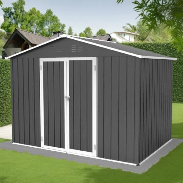 9 ft. W x 6 ft. D Metal Storage Shed