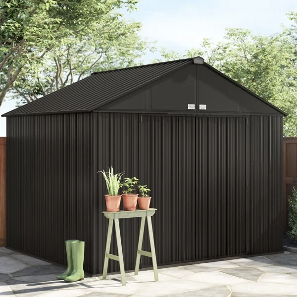 EZEE 10 ft. W x 8 ft. D Metal Storage Shed