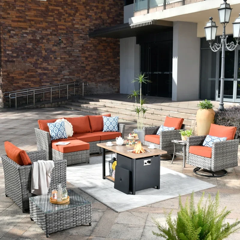 Kincey 6 - Person Outdoor Seating Group with Cushions