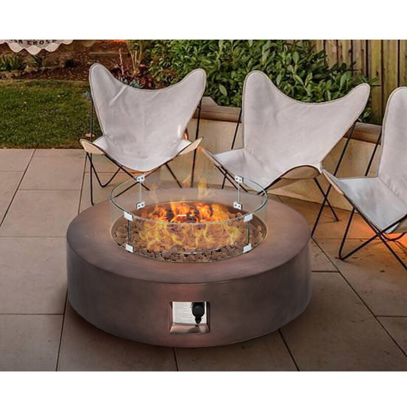 Oreilly Concrete Propane Fire Pit Table